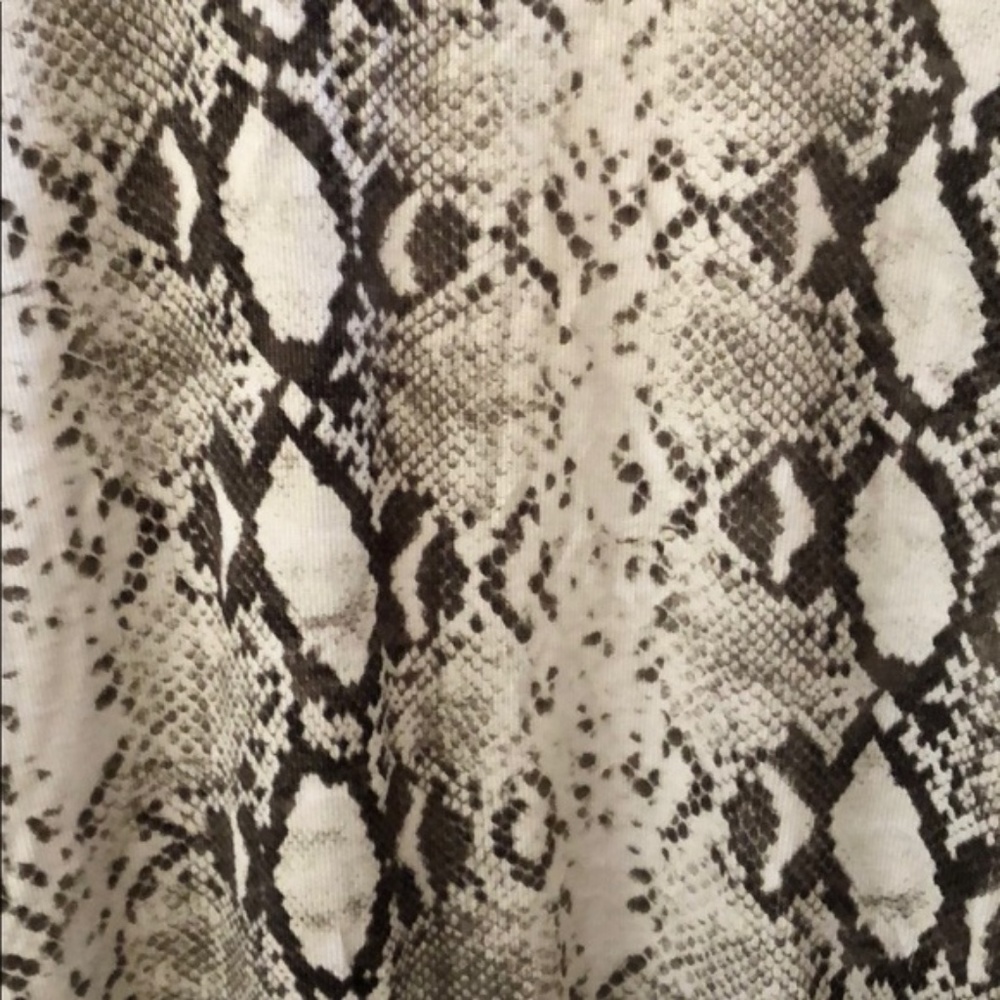 Indah Python Pattern Crew Neck Sweater - Beige An… - image 2